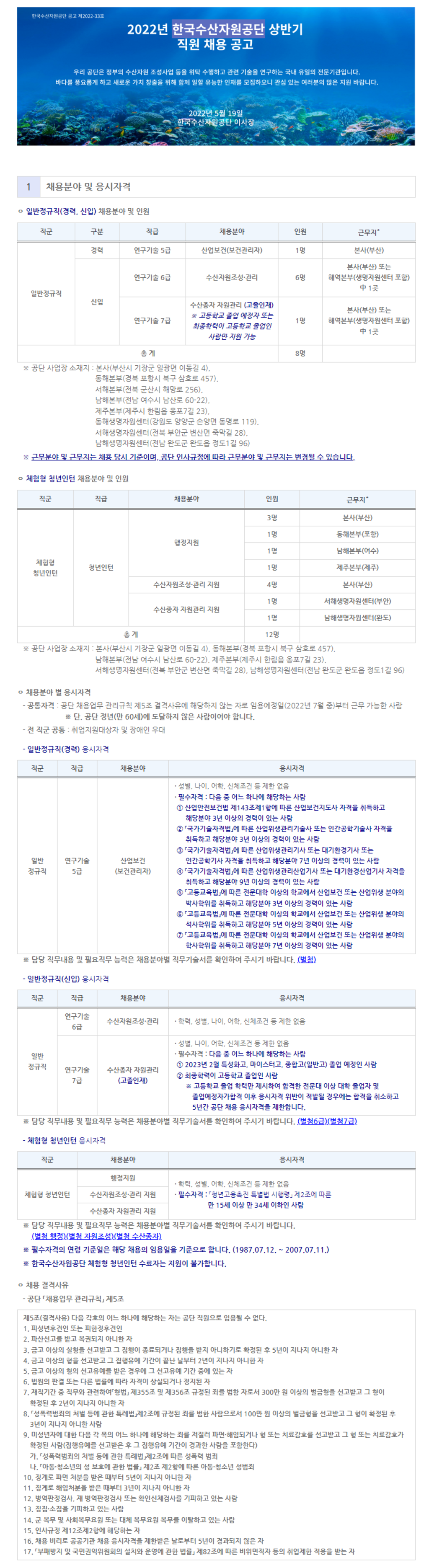 2022년도 상반기 직원 채용