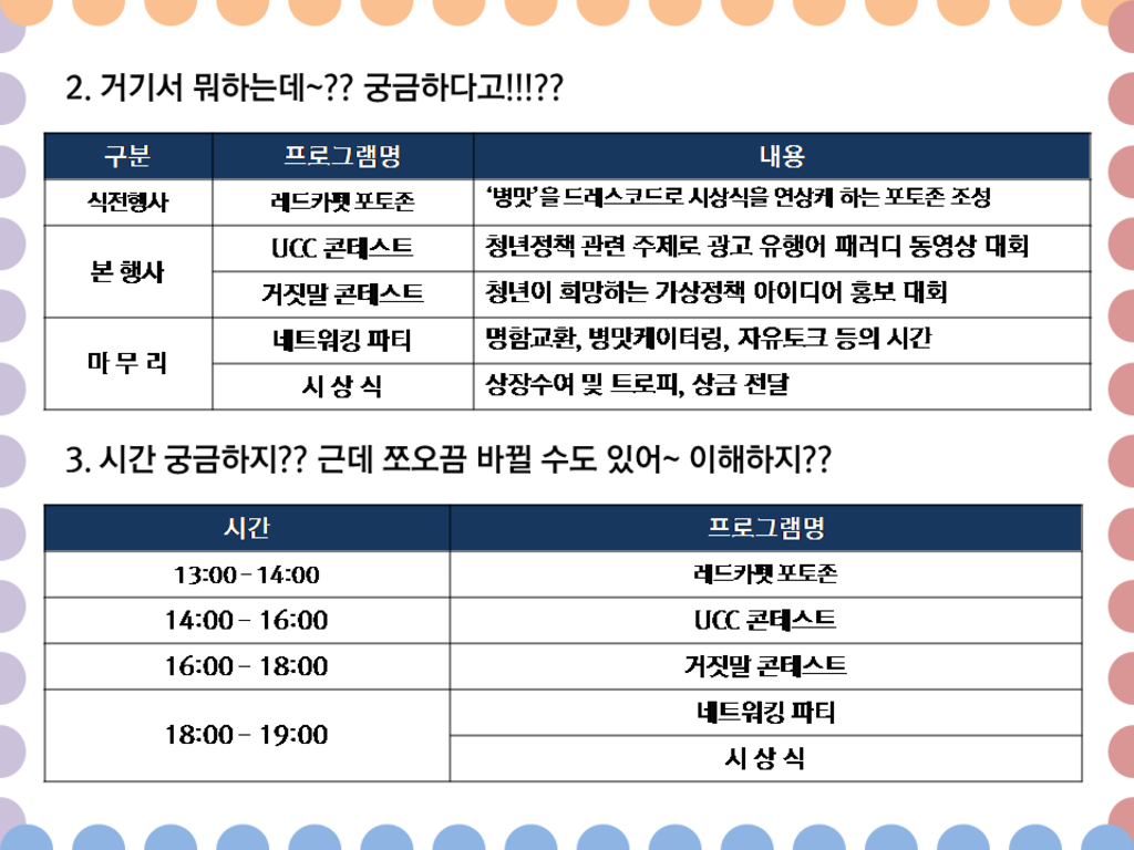 강동구 2019 청년정책 아이디어 대회 <청춘병맛대회>