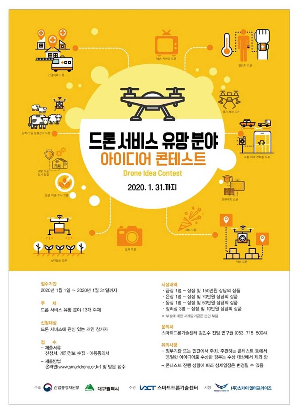 산업통상자원부 2019 드론 서비스 유망분야 아이디어 콘테스트