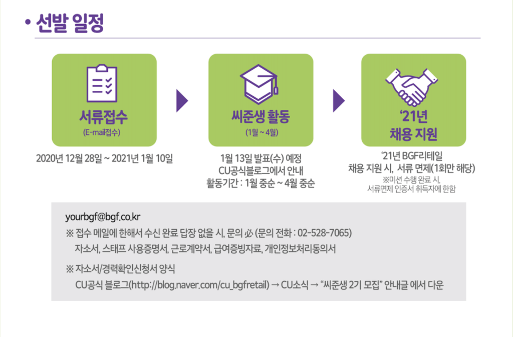 BGF리테일 씨준생 2기 모집