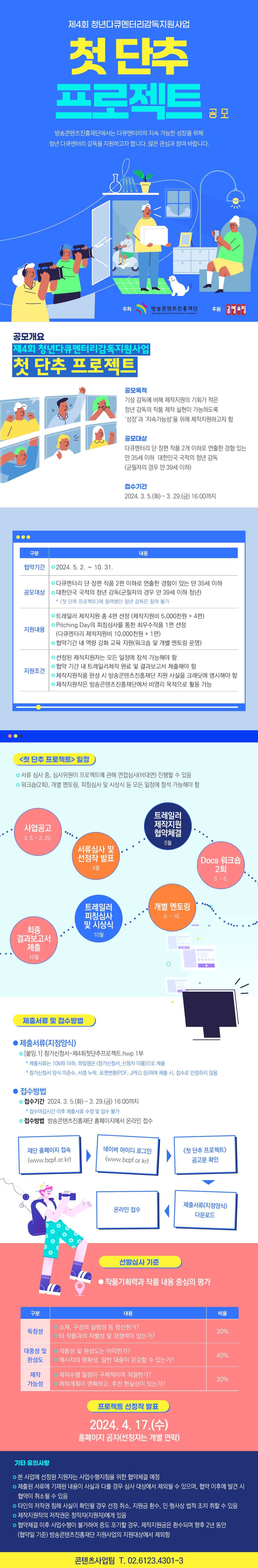 제4회 청년다큐멘터리감독지원사업 (첫 단추 프로젝트) 공모