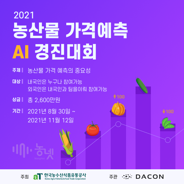 [데이콘] 2021 농산물 가격예측 AI 경진대회