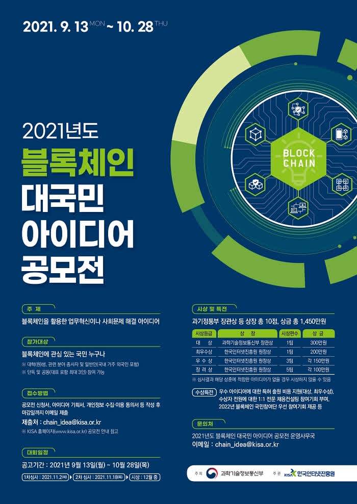 2021년도 블록체인 대국민 아이디어 공모전