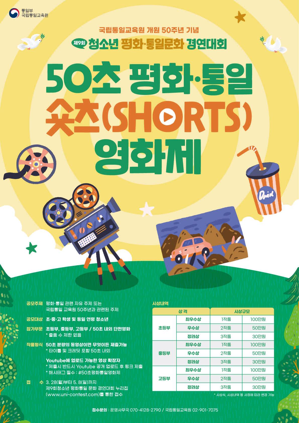 50초 평화·통일 숏츠(shorts) 영화제