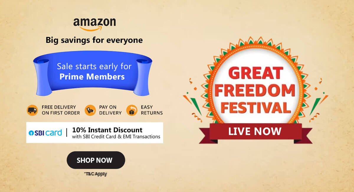 Amazon Great Freedom Festival Sale 2023 Offers Upto 90 Off + 7 Rewards