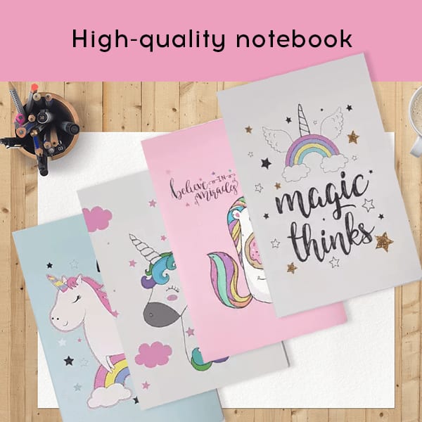 buy unicorn print cover notebook diary journal set of 4