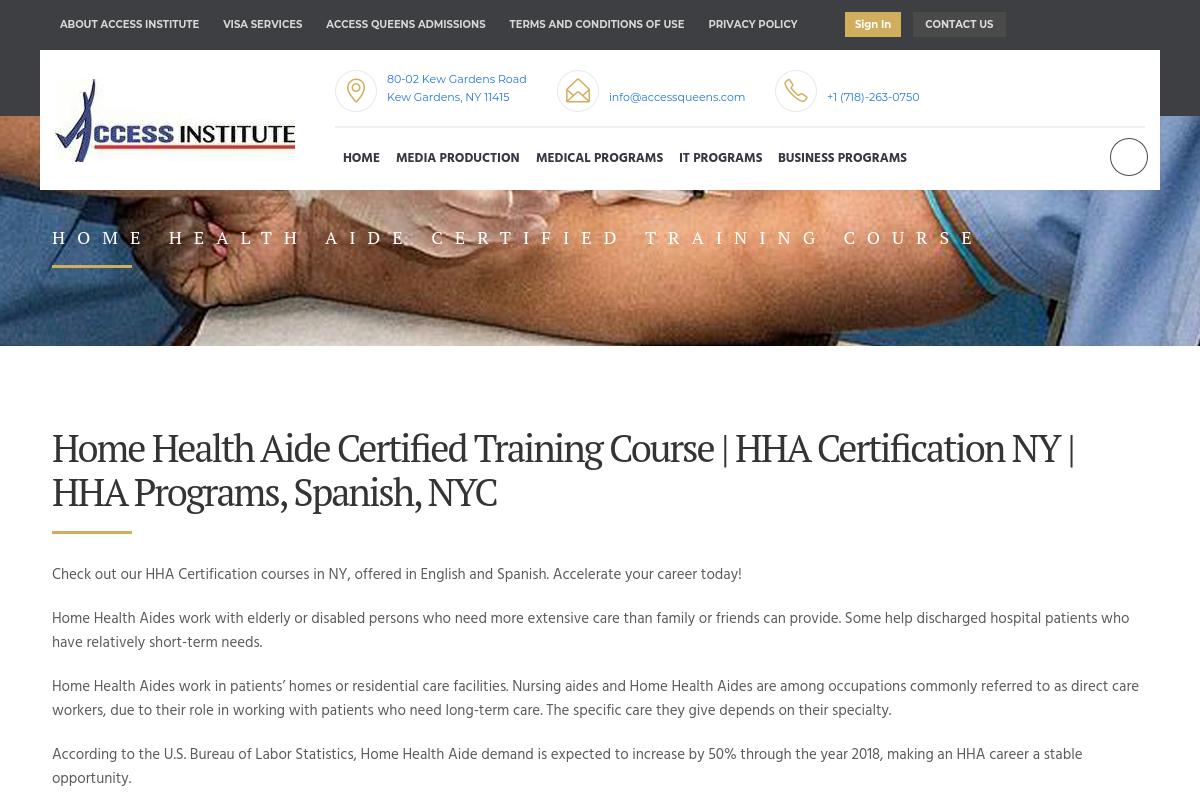 Home Health Aide Certification Ny / Hha Certification Buffalo Ny Find