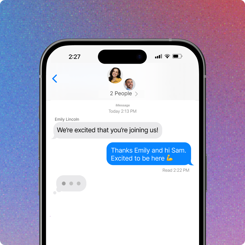 Read receipts and typing indicators