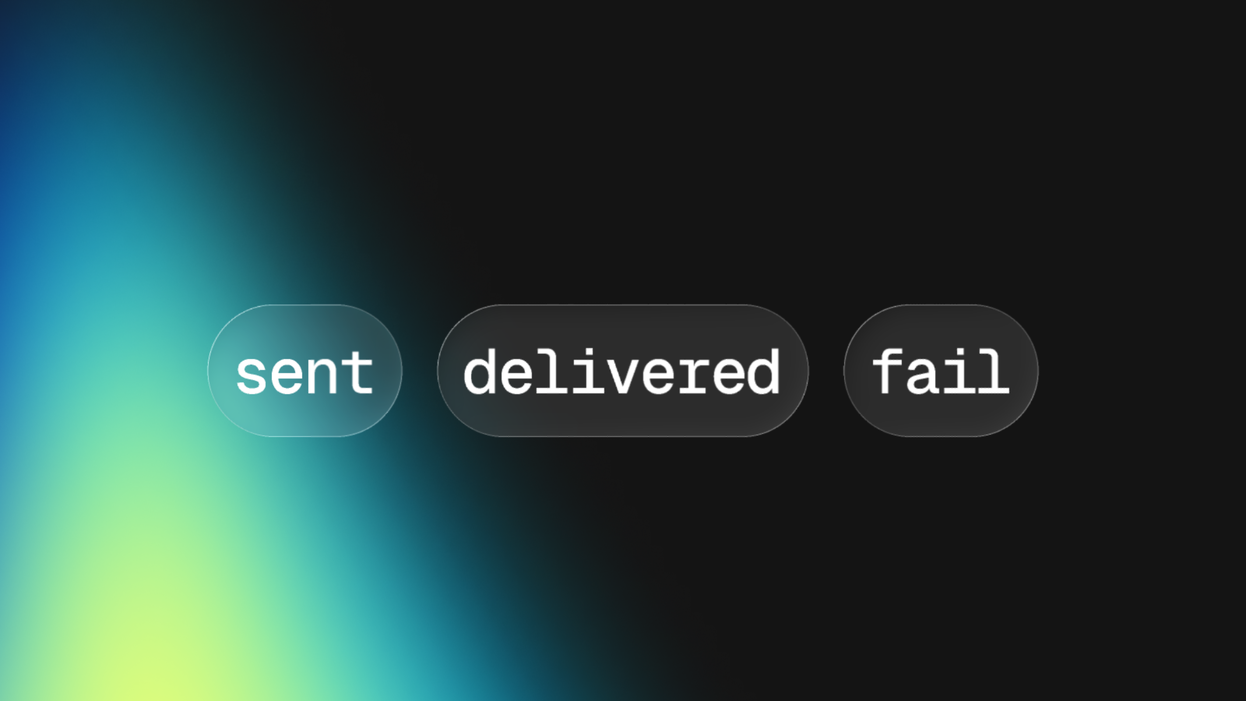 Message status webhooks: sent, delivered, failed