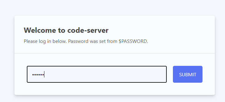 VSCODE网页版登录页