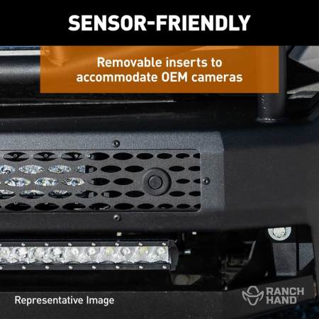 Midnight Front Bumper with Grille Guard, Fits Select Silverado