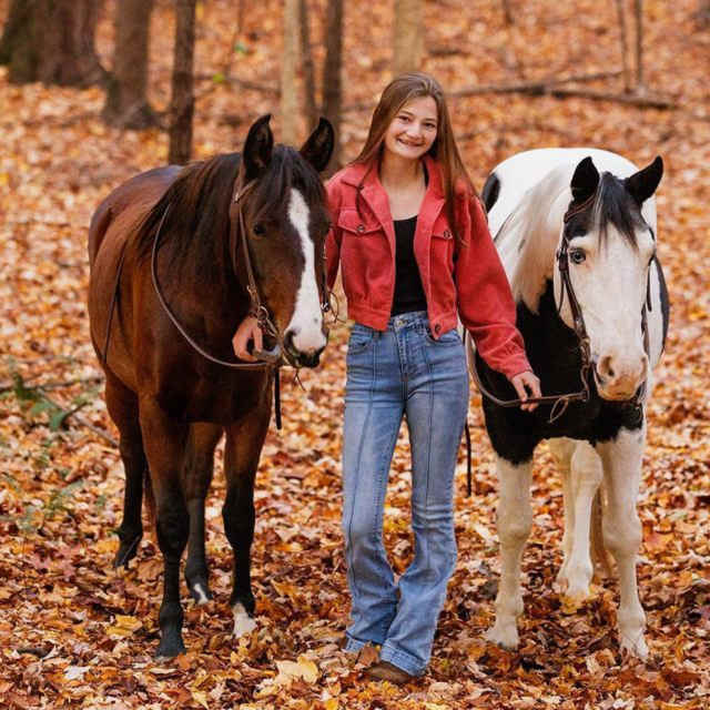 leah-martin-with-two-horses-ranch-hand
