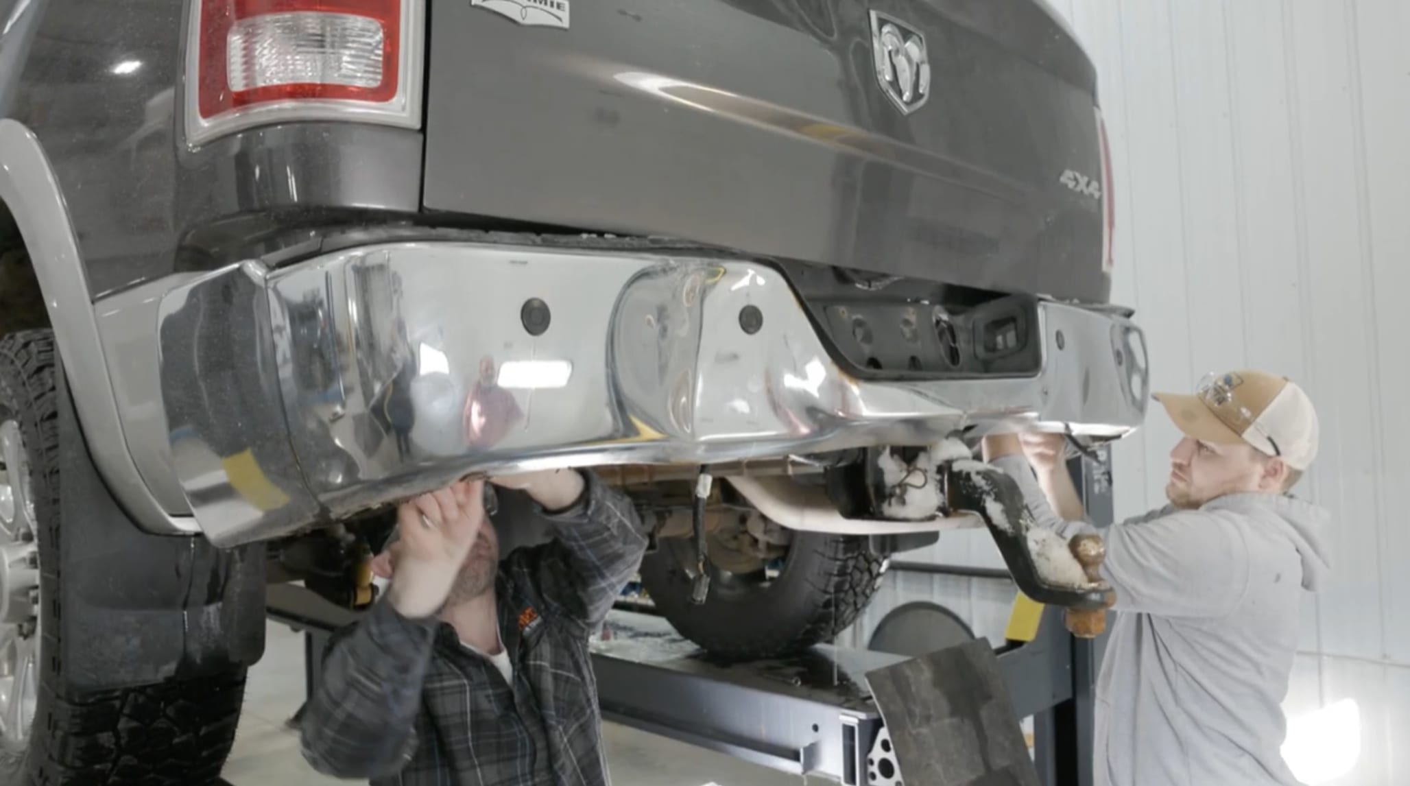 Sensor relocation when installing bumper