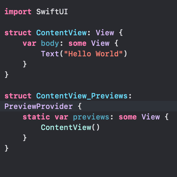 Swift UI - Initial code