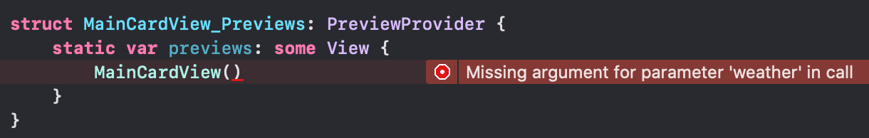Swift UI Parameter error
