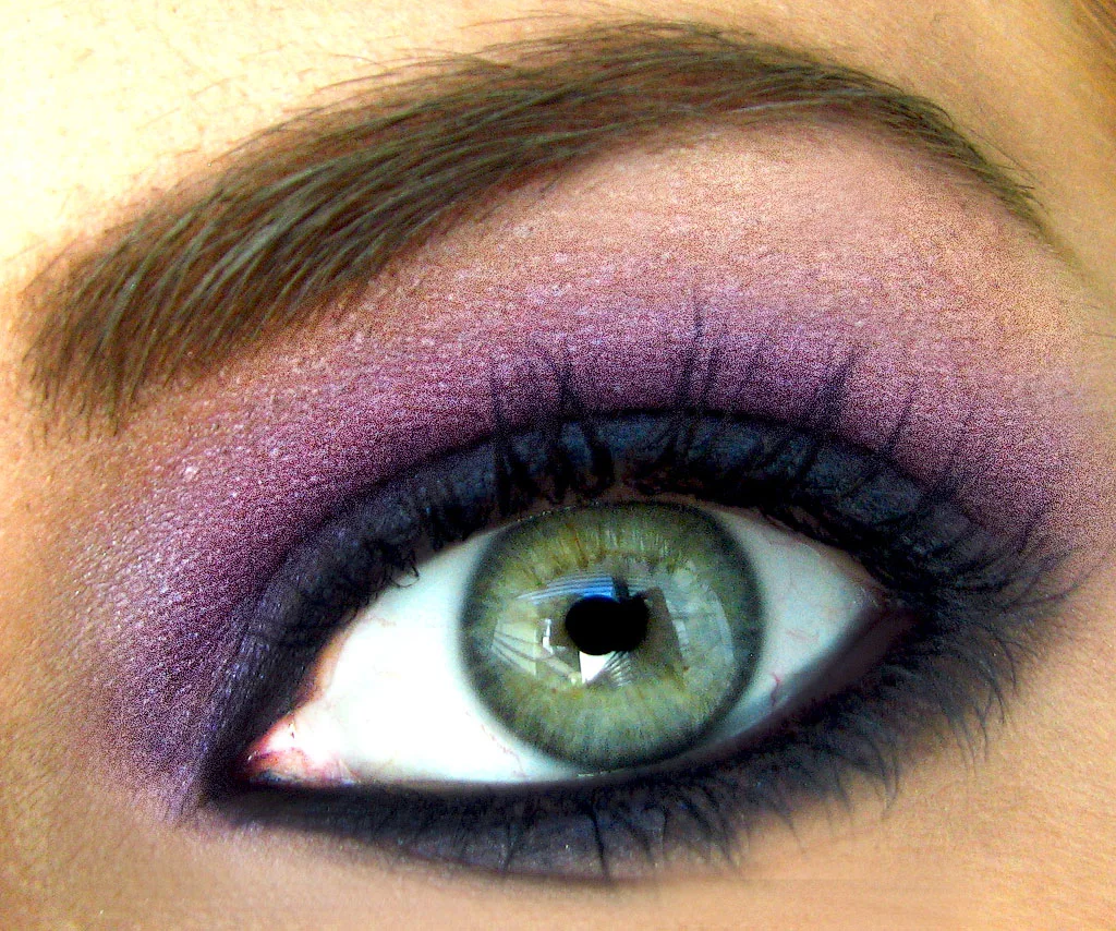 Close-up of Vanessa Plum's eye with creative makeup design