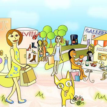 Let's Go Shopping - Digital Illustration