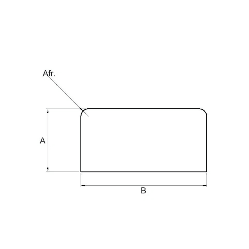 Glasplade 6 mm firkant flad facet