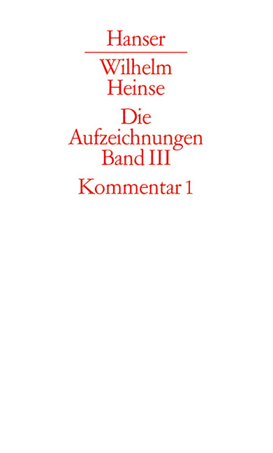 Die Aufzeichnungen. Frankfurter Nachlass