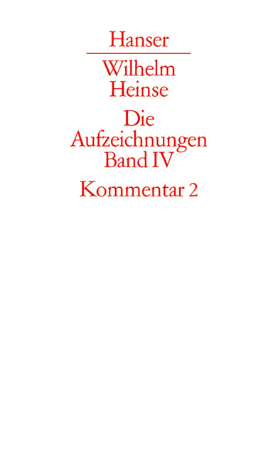 Die Aufzeichnungen. Frankfurter Nachlass