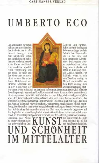 Kunst und Schönheit im Mittelalter | Umberto Eco | Hanser