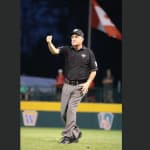 umpire in outfield