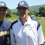 Mike Mussina and his oldest son, Brycen.