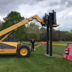 DeMotte LL scoreboards going up