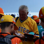 Clint Hurdle handing out pins to Southwest players