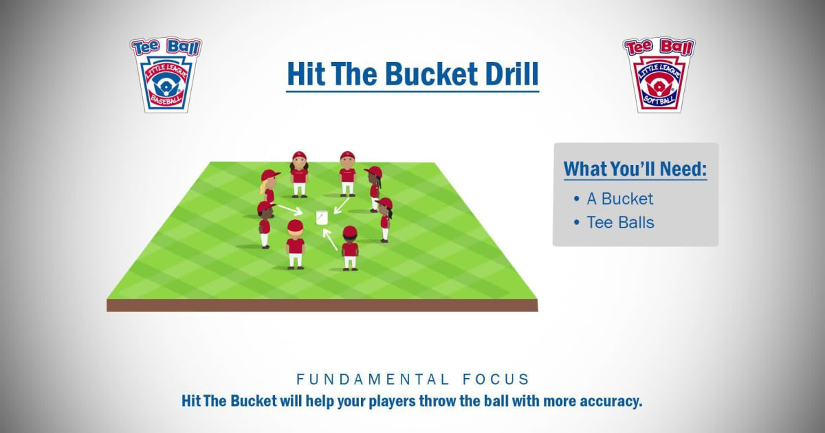 Tee Ball Drills Week 7 Hit The Bucket Little League