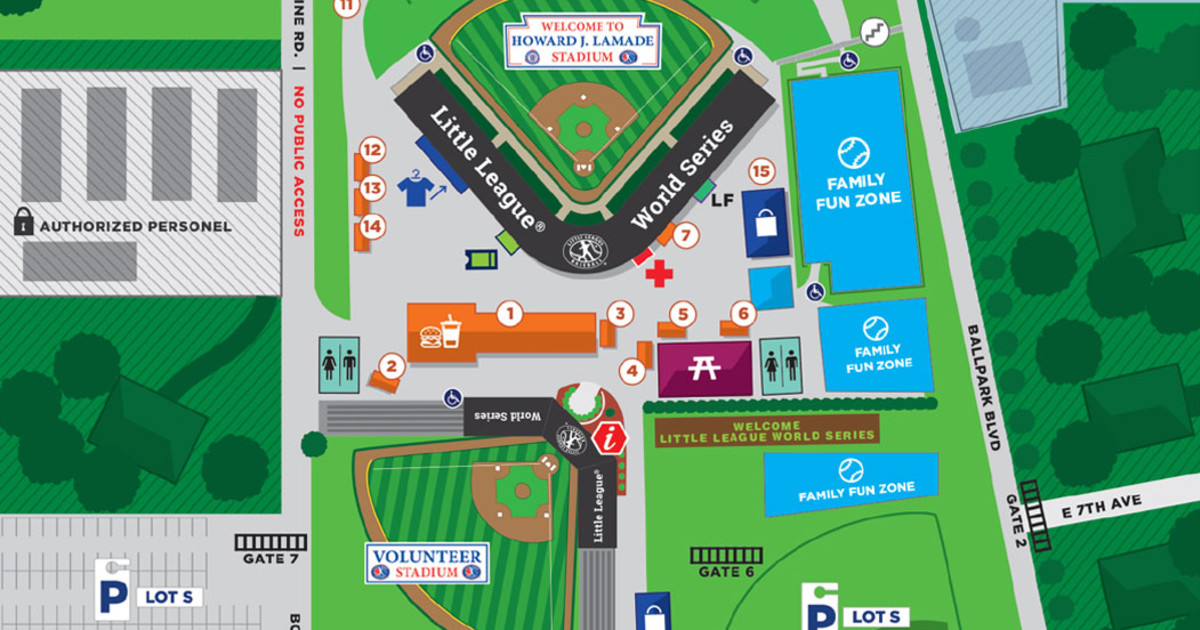 Complex Map and Gate Info Little League