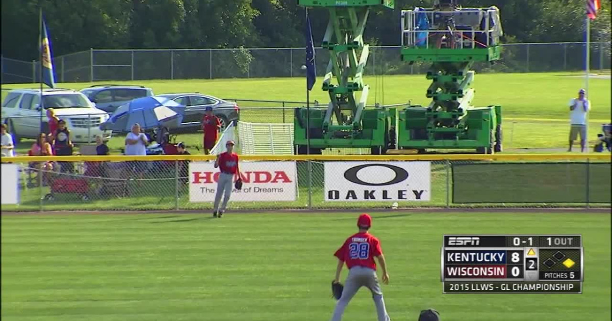 Zachary Wallace robs Myers of a homer LLB Great Lakes Regional