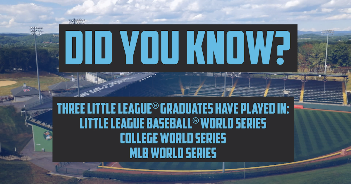 Looking Back at the Three Little League® Graduates with a World Series  Trifecta - Little League