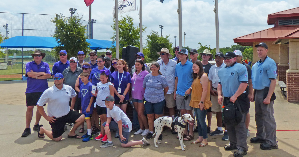 Visiting ump works some Arlington Little League baseball games