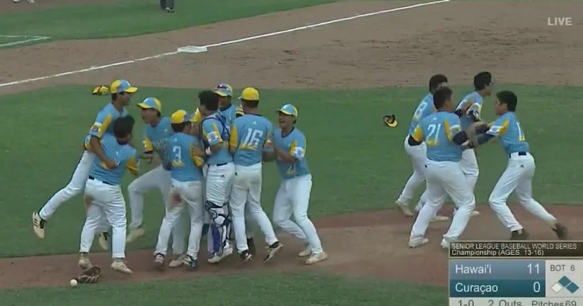 Hawaii Gets The Final Out To Win The Senior League World Series Little League