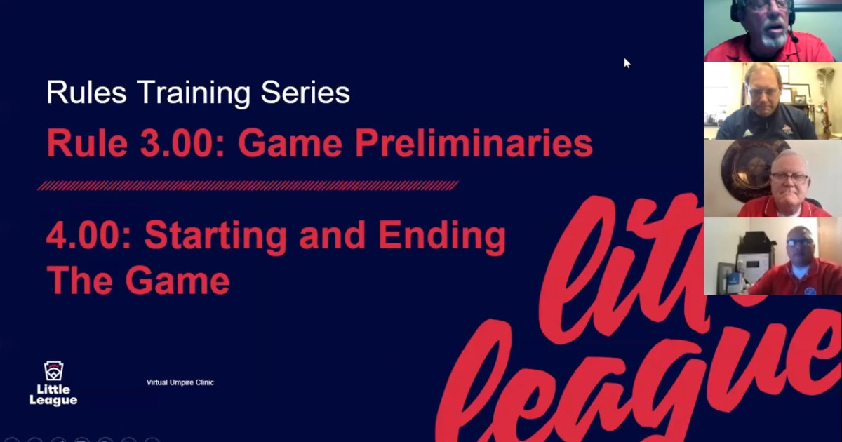 Umpire Training Series Rules 3.00 and 4.00 Game Preliminaries; and