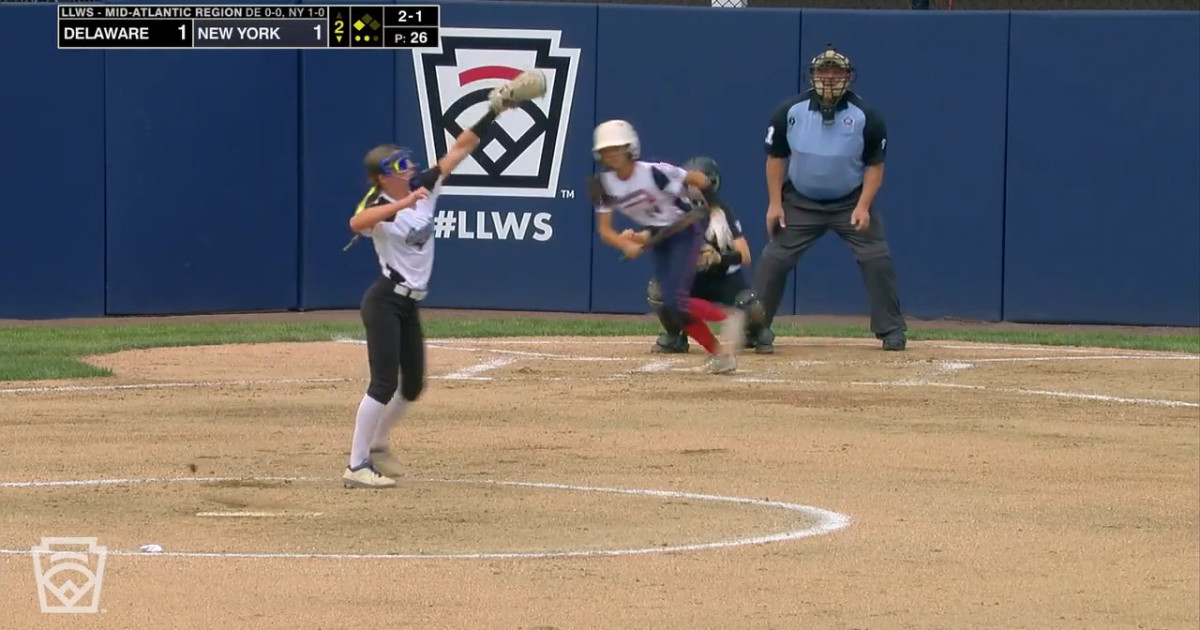 Adleline Lutz catches line drive - Little League