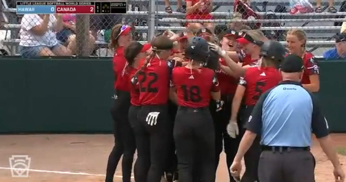 Mattea Burrill slams a 2 run homer Little League