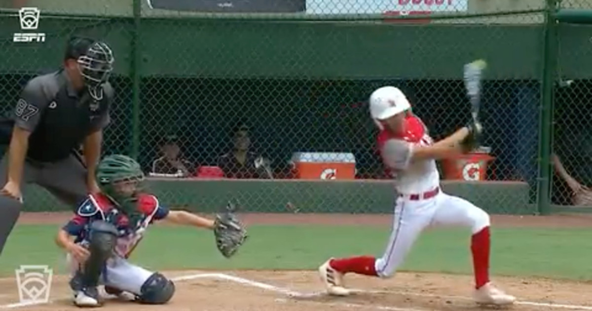 Damien Richards' RBI double Little League