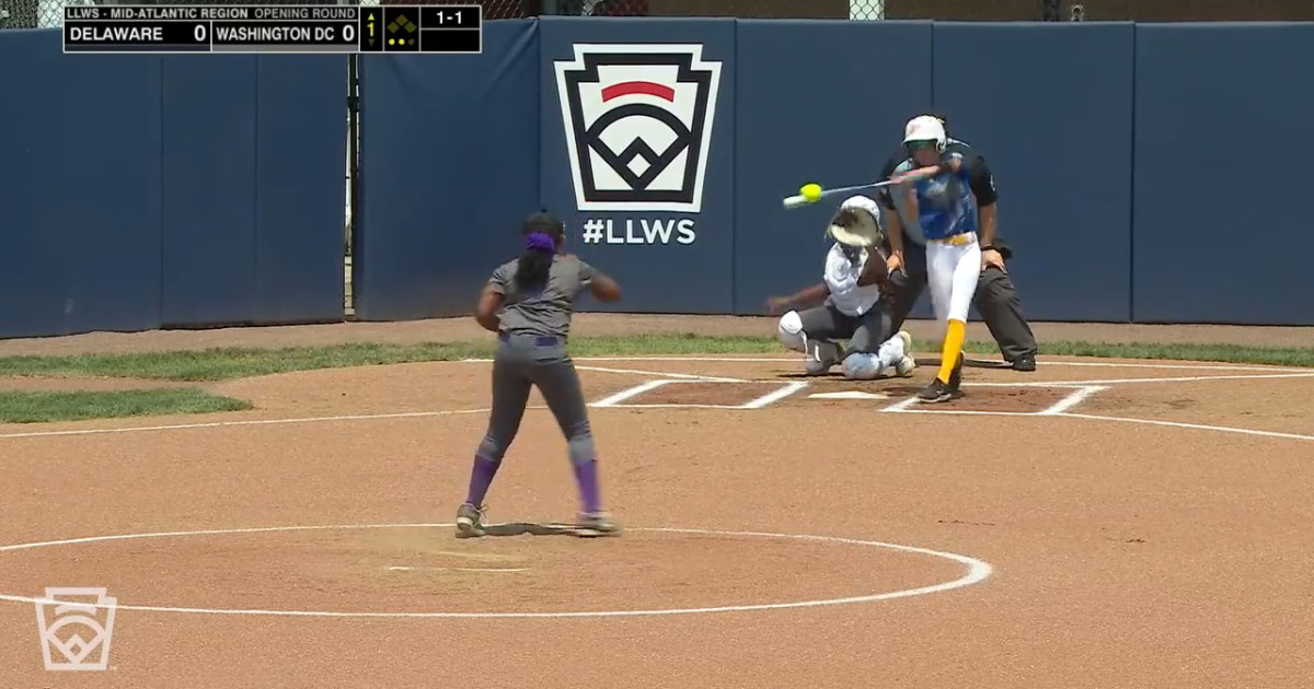 Adalyn Lyon's triple - Little League