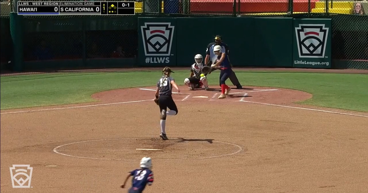 Teani Kolone-Rementer's RBI hit - Little League