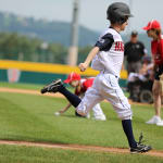 challenger game - player running to first