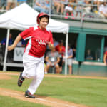 challenger game - player running to first