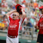 challenger game - player celebrating at homeplate