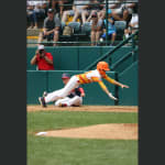 southwest player sliding into base