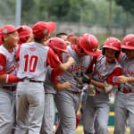 japan team celebrating homerun