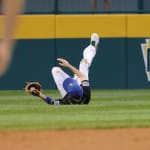 Australia Player makes a Diving Catch