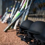 equipment sitting along fence