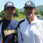 Mike Mussina and his oldest son, Brycen.