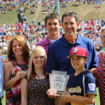 Mike Mussina receives the 2014 Little League® Hall of Excellence award.